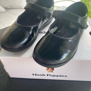 Hush Puppies Lexi Patent Mary Jane Black Uniform Shoe 11 W